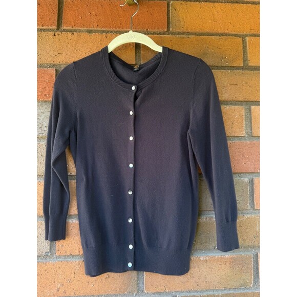 Ann Taylor Loft‎ Knit Sweater Cardigan Long Sleeve | Navy Blue | Womens Size XSP - Picture 1 of 14